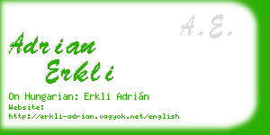 adrian erkli business card