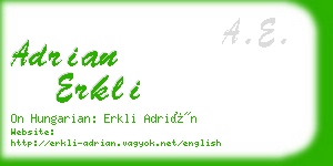 adrian erkli business card